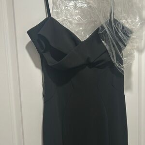 Black dress long slit on the left leg